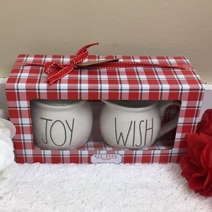 🆕 Rae Dunn Joy and Wish Sugar Cream Set
